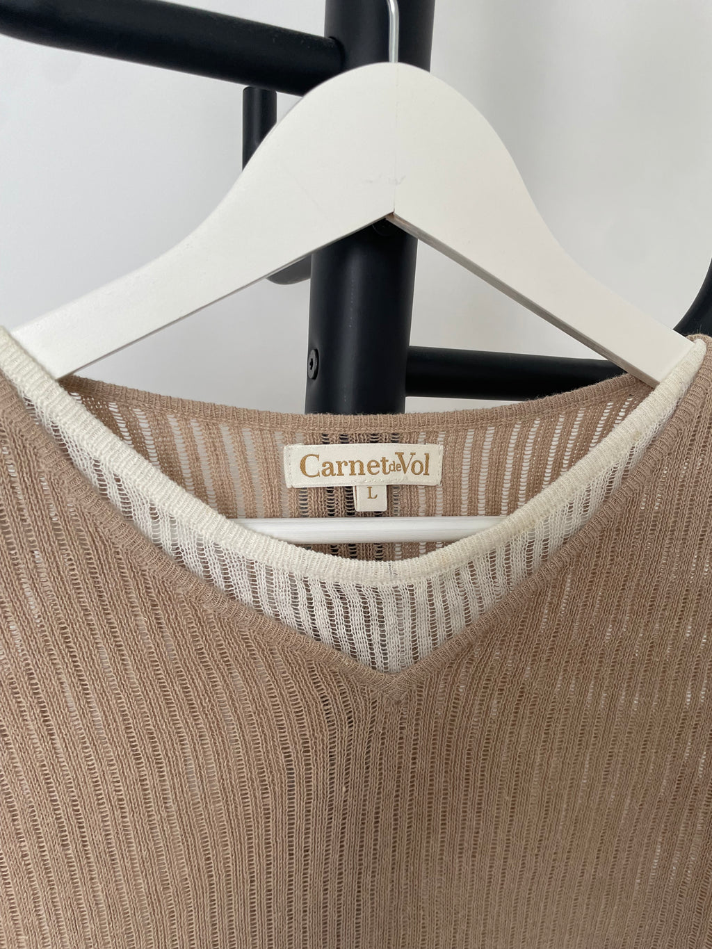 Pull beige Carnet de Vol