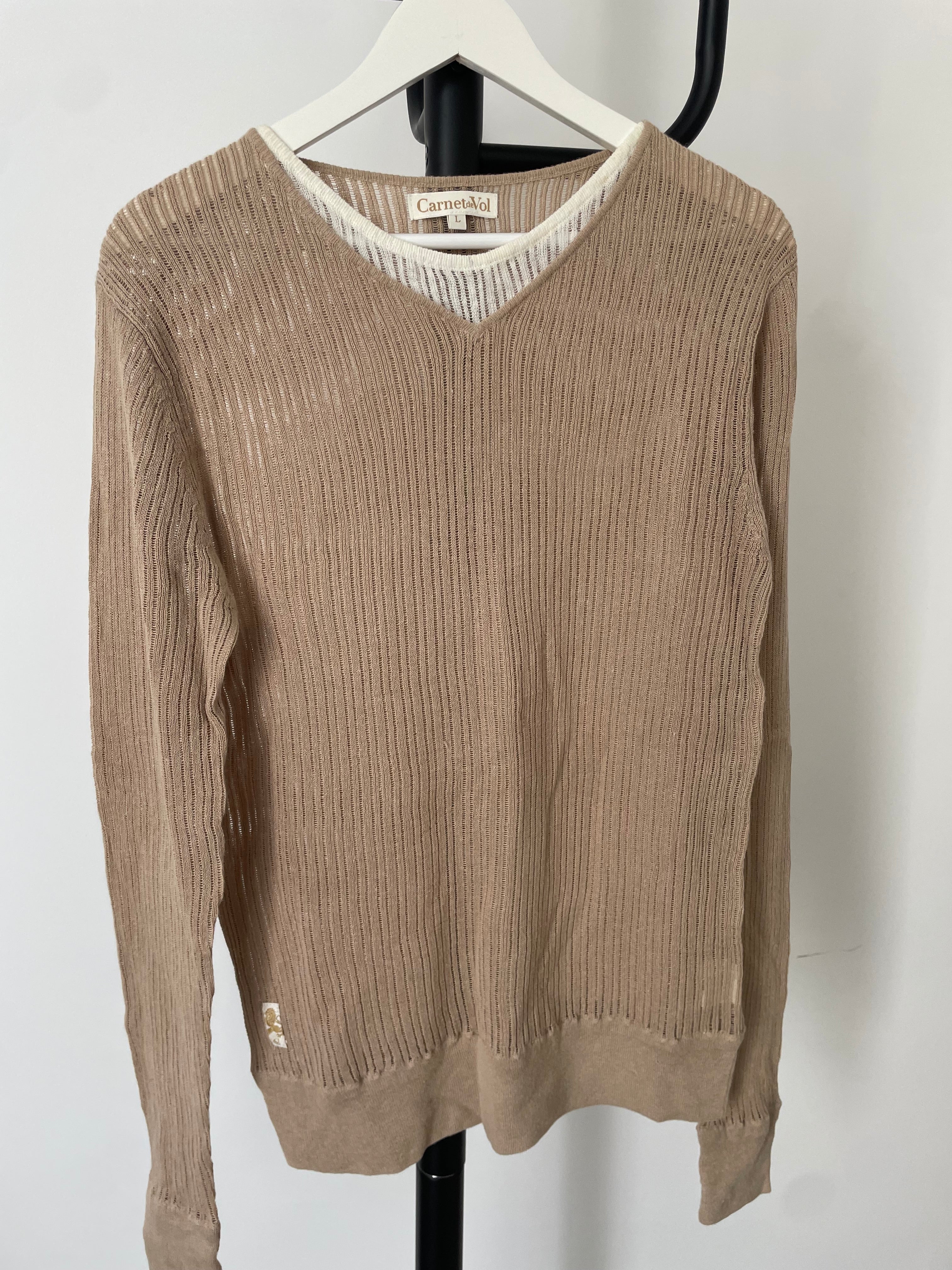 Pull beige Carnet de Vol